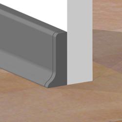 PBD505.35-S4 - Set 4 bucati piese inchidere dreapta culoare gri inchis pentru plinta PBC505