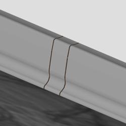 PBL505.35-S4 - Set 4 bucati piese legatura culoarea gri inchis pentru plinta PBC505