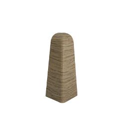 Set 2 buc. colt exterior pentru plinta MDF, culoare stejar alb