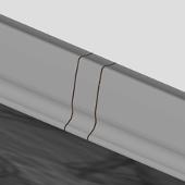 PBL505.35-S4 - Set 4 bucati piese legatura culoarea gri inchis pentru plinta PBC505