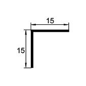 LBA157.88-Cornier cu laturi drepte din alama regala  15x15mm