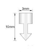 EDA310.91 - Bagheta despartitoare T, din aluminiu anodizat, 3x10mm, L=2,5m