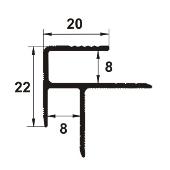 APP087 - Protectie treapta parchet din eloxALUM20, 8 mm