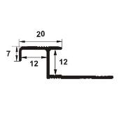 ATD127 - Protectie treapta ceramica din eloxALUM20, 12 mm