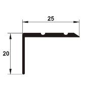 ATP25 - Protectie treapta perforata din eloxALUM20, 20x25 mm