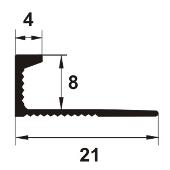 BFA087 - Bagheta dreapta flexibila din aluminiu neeloxat A=8mm