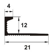 BFA127 - Bagheta dreapta flexibila din aluminiu neeloxat A=12mm