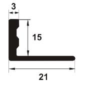 EFA150 - Bagheta flexibila din aluminiu natural 15 mm