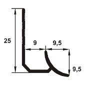 EKI090 - Bagheta Genesis colt interior 9mm din PVC