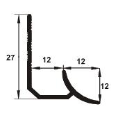 EKI120 - Bagheta Genesis colt interior 12mm Magnum din PVC