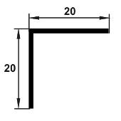 ERP200 - Cornier Genesis ingust din PVC 20x20 mm