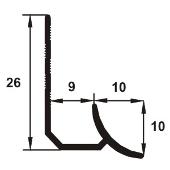 ETI090 - Bagheta Genesis colt interior 9mm din PVC