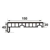 GIS153 - Glaf pentru interior din PVC infoliat 150 mm