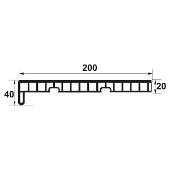 GIS203 - Glaf pentru interior din PVC infoliat 200 mm