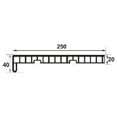 GIS253 - Glaf pentru interior din PVC infoliat 250 mm