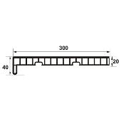 GIS303 - Glaf pentru interior din PVC infoliat 300 mm