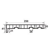 GLI253 - Glaf interior din PVC termorezistent, 250 mm