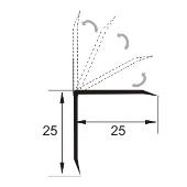 LCF257 - Cornier flexibil din PVC LINECO, 25x25 mm