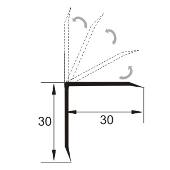 LCF307 - Cornier flexibil din PVC LINECO, 30x30 mm