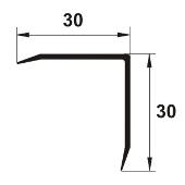 LCI307 - Cornier / coltar inox 30x30 mm