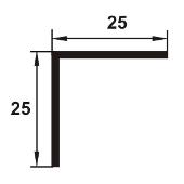 LCP257 - Cornier mediu din PVC 25x25 mm