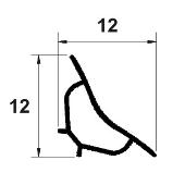 MTS185 - Etansator mini concav din PVC, 12x12 mm