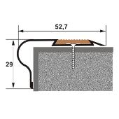 PTS53 - Protectie treapta din aluminiu sublicromat cu insertie 53x29mm