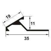 RLB117 - Rampa din alama regala, 19x11 mm