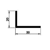 LIA302 - Cornier din aluminiu cu laturi inegale, 30X20X2,0 mm