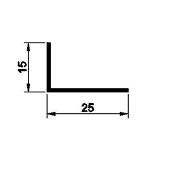 LIA252 - Cornier din aluminiu cu laturi inegale, 25X20X1,5 mm