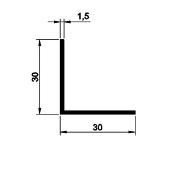 LEA30 - Cornier din aluminiu cu laturi egale, 30X30X1,5 mm