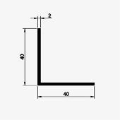 LEA40 - Cornier din aluminiu cu laturi egale, 40X40X2,0 mm