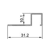 TDL105 - Bagheta patrata din aluminiu eloxat 10 mm, L=2,5 m