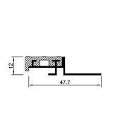 PTIL485 - Protectie treapta din aluminiu eloxat cu insertie, 2,5 m