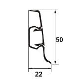 PBC505 - Plinta PROLUX din PVC culoare gri inchis pentru parchet 50 mm