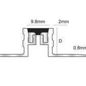 MSA100 - Profil de dilatatie Genesis, din aluminiu cu insertie de cauciuc