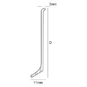 KAA107.81 - Plinta din aluminiu anodizat, A=100mm, l=11mm, argintiu satinat, 2.7m