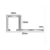 TDP120.94 - Bagheta patrata din aluminiu, 12x10mm, L=2,5m