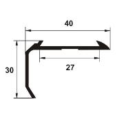 ATI407 - Protectie treapta cu canal din eloxalum20, 40x30 mm