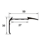 ATI507 - Protectie treapta cu canal din eloxalum20, 50x30 mm