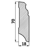 Plinta alba din MDF Egger 70x18 mm, 2,4 m