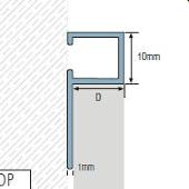 TDP100 - Bagheta patrata din aluminiu, 10x10mm