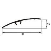 PLA51 - Trecere cu suruburi ascunse din eloxALUM20 51 mm